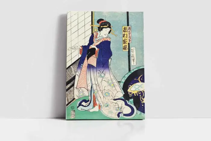 Japon Kadın | Kanvas Tablo | Cam Tablo | Mdf Tablo | B31026 - Görsel 2