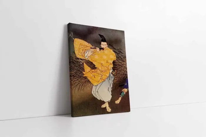 Ay Işığında Flüt Çalan Japon | Kanvas Tablo | Cam Tablo | Mdf Tablo | B31030 - Görsel 1