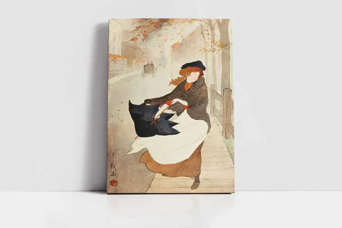 Japon Kadın | Kanvas Tablo | Cam Tablo | Mdf Tablo | B31031 - Görsel 2