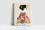 Japon Kadın | Kanvas Tablo | Cam Tablo | Mdf Tablo | B31035 - Görsel 2