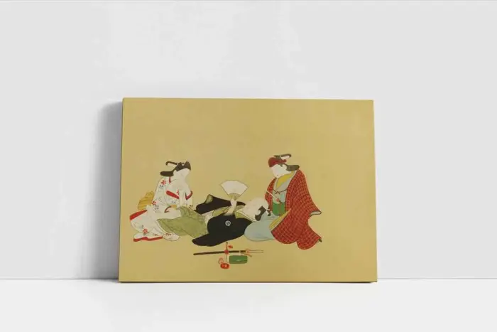 Masaj Yapan Kızlar Japon Sanatı | Kanvas Tablo | Cam Tablo | Mdf Tablo | B31037 - Görsel 2