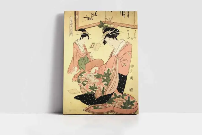 Japon Kadın | Kanvas Tablo | Cam Tablo | Mdf Tablo | B31039 - Görsel 2