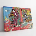 Renkli Geleneksel Japon Sanatı | Kanvas Tablo | Cam Tablo | Mdf Tablo | B31045