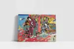 Renkli Geleneksel Japon Sanatı | Kanvas Tablo | Cam Tablo | Mdf Tablo | B31045 - Görsel 2