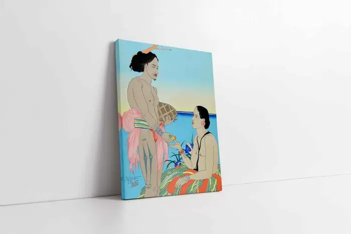 Japon Kadın | Kanvas Tablo | Cam Tablo | Mdf Tablo | B31069 - Görsel 1