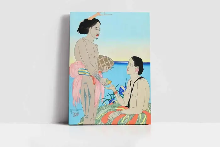 Japon Kadın | Kanvas Tablo | Cam Tablo | Mdf Tablo | B31069 - Görsel 2