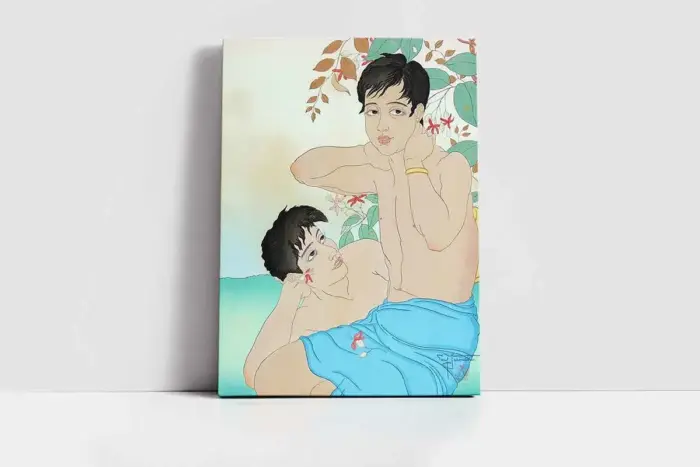 Japon Kadın | Kanvas Tablo | Cam Tablo | Mdf Tablo | B31071 - Görsel 2