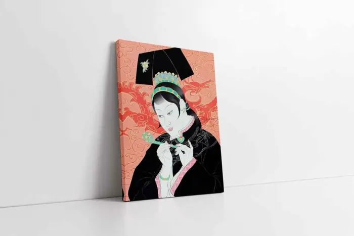 Japon Kadın | Kanvas Tablo | Cam Tablo | Mdf Tablo | B31072 - Görsel 1