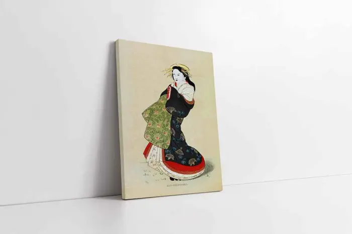Japon Kadın | Kanvas Tablo | Cam Tablo | Mdf Tablo | B31076 - Görsel 1