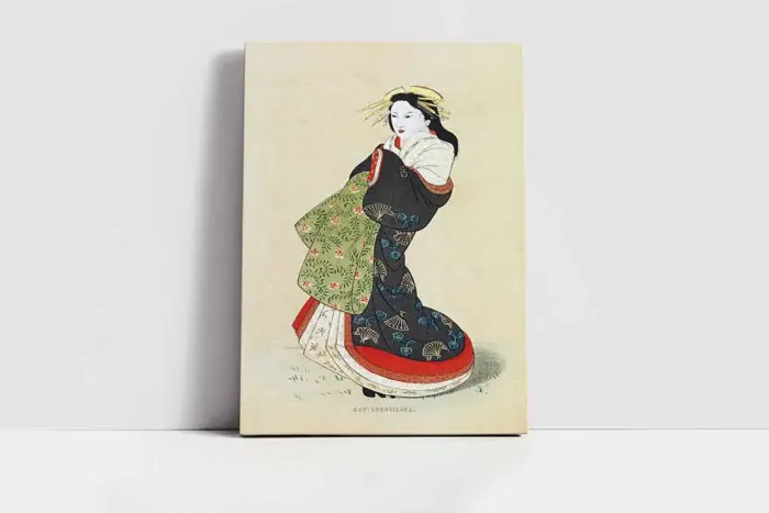 Japon Kadın | Kanvas Tablo | Cam Tablo | Mdf Tablo | B31076 - Görsel 2