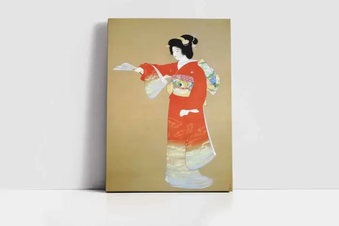 Japon Kadın | Kanvas Tablo | Cam Tablo | Mdf Tablo | B31077 - Görsel 2