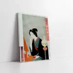 Makyaj Yapan Japon Kadın | Kanvas Tablo | Cam Tablo | Mdf Tablo | B31082