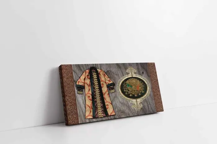 Osmanlı Arması Ve Kaftan 1 | Kanvas Tablo | Cam Tablo | Mdf Tablo | B32006 - Görsel 1