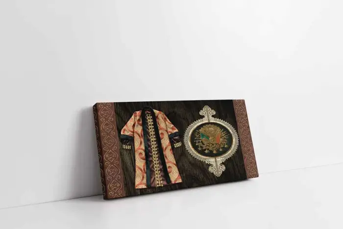 Osmanlı Arması Ve Kaftan 2 | Kanvas Tablo | Cam Tablo | Mdf Tablo | B32007 - Görsel 1
