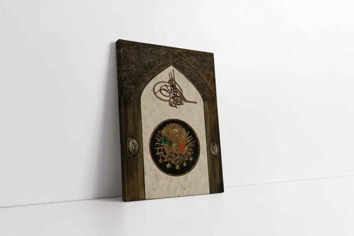 Tuğralı Osmanlı Arması | Kanvas Tablo | Cam Tablo | Mdf Tablo | B32009 - Görsel 1