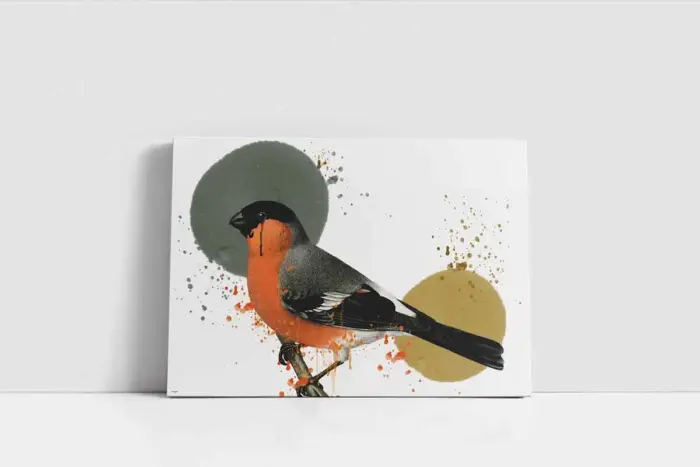 Dalda Saksağan | Kanvas Tablo | Cam Tablo | Mdf Tablo | B33003 - Görsel 2