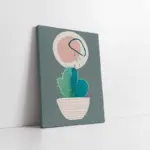 Line Art Çiçek Iıı | Kanvas Tablo | Cam Tablo | Mdf Tablo | B33018