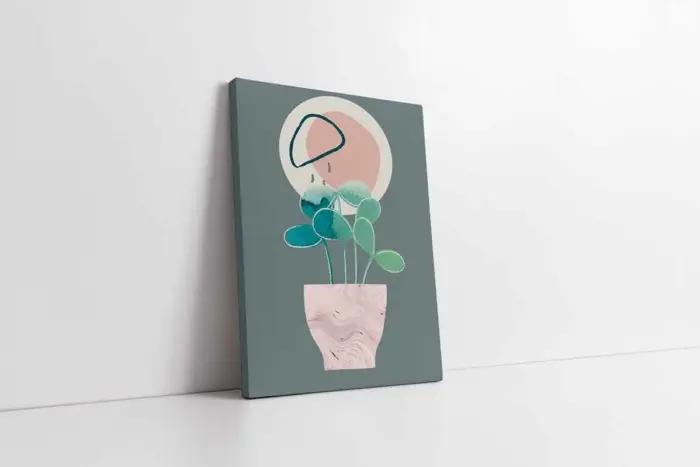 Line Art Çiçek Iv | Kanvas Tablo | Cam Tablo | Mdf Tablo | B33019 - Görsel 1