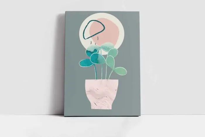 Line Art Çiçek Iv | Kanvas Tablo | Cam Tablo | Mdf Tablo | B33019 - Görsel 2
