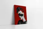 İstanbul Kadın Manipülasyon Kırmızı | Kanvas Tablo | Cam Tablo | Mdf Tablo | B33028