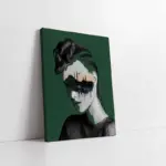 İstanbul Kadın Manipülasyon Yeşil | Kanvas Tablo | Cam Tablo | Mdf Tablo | B33029