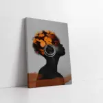 Siyahi Kadın | Kanvas Tablo | Cam Tablo | Mdf Tablo | B33033