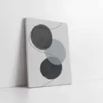 Line Art Soyut Daireler | Kanvas Tablo | Cam Tablo | Mdf Tablo | B33040