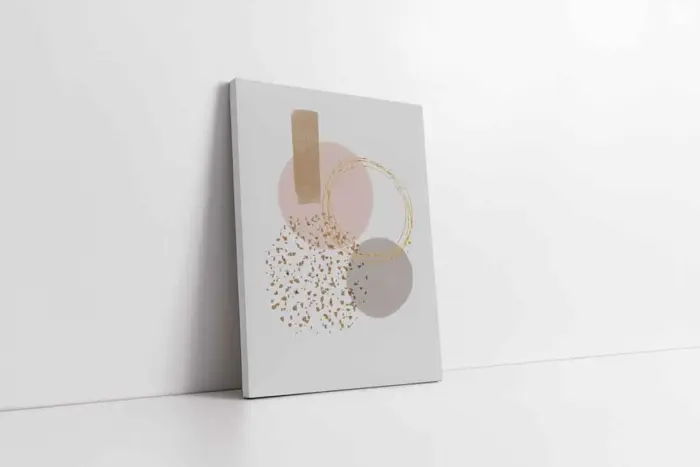 Line Art Bej Soyut | Kanvas Tablo | Cam Tablo | Mdf Tablo | B33042 - Görsel 1