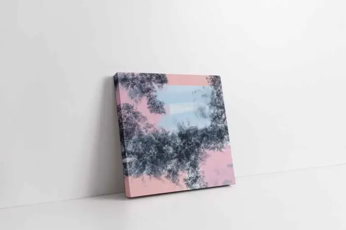 Pembe Gri Soyut | Kanvas Tablo | Cam Tablo | Mdf Tablo | B33046 - Görsel 1