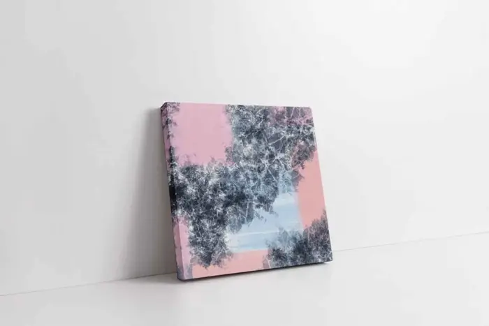 Pembe Gri Soyut Iı | Kanvas Tablo | Cam Tablo | Mdf Tablo | B33047 - Görsel 1