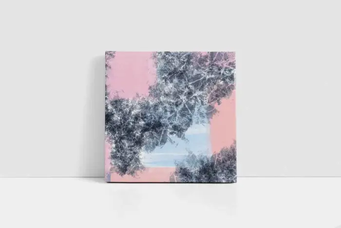 Pembe Gri Soyut Iı | Kanvas Tablo | Cam Tablo | Mdf Tablo | B33047 - Görsel 2