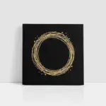 Siyah Altın Halka | Kanvas Tablo | Cam Tablo | Mdf Tablo | B33048