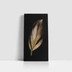 Siyah Altın Yaprak | Kanvas Tablo | Cam Tablo | Mdf Tablo | B33049