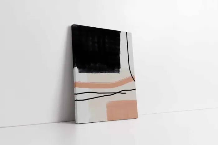 Bej Siyah Soyut | Kanvas Tablo | Cam Tablo | Mdf Tablo | B33052 - Görsel 2