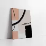 Bej Siyah Soyut Iı | Kanvas Tablo | Cam Tablo | Mdf Tablo | B33053