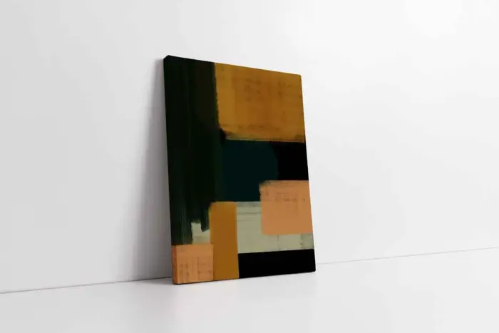Sarı Yeşil Soyut | Kanvas Tablo | Cam Tablo | Mdf Tablo | B33054 - Görsel 2
