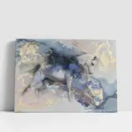 Beyaz At Manipülasyon | Kanvas Tablo | Cam Tablo | Mdf Tablo | B33058