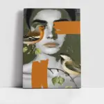 Kadın Ve Kuşlar Manipülasyon | Kanvas Tablo | Cam Tablo | Mdf Tablo | B33062