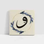 Mavi Yapraklar Ve Vav | Kanvas Tablo | Cam Tablo | Mdf Tablo | B33072