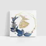 Mavi Yapraklar Ve Semazen | Kanvas Tablo | Cam Tablo | Mdf Tablo | B33074