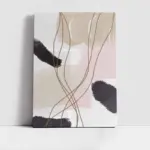 Line Art Bej | Kanvas Tablo | Cam Tablo | Mdf Tablo | B33081