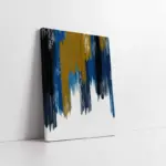 Mavi Altın Soyut | Kanvas Tablo | Cam Tablo | Mdf Tablo | B33082