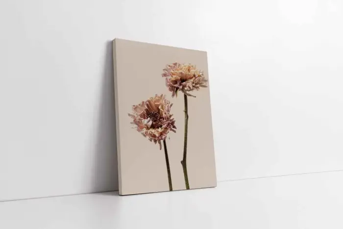 İkili Çiçek | Kanvas Tablo | Cam Tablo | Mdf Tablo | B33085 - Görsel 1