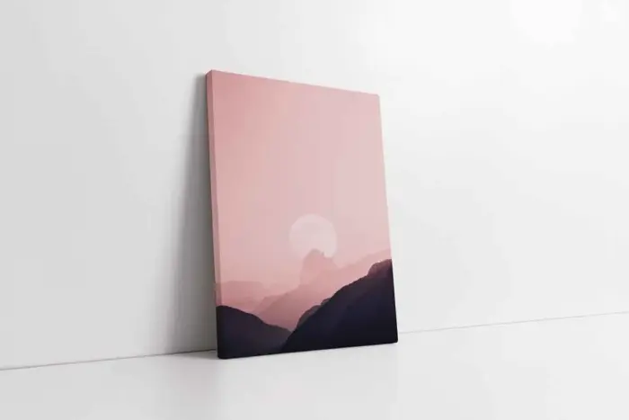 Pembe Doğa Manzarası | Kanvas Tablo | Cam Tablo | Mdf Tablo | B33088 - Görsel 1