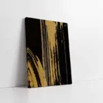 Siyah Altın Soyut | Kanvas Tablo | Cam Tablo | Mdf Tablo | B33096