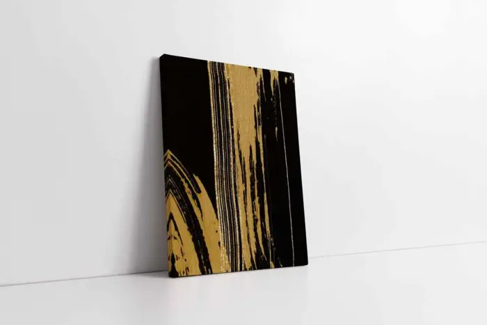 Siyah Altın Soyut | Kanvas Tablo | Cam Tablo | Mdf Tablo | B33096 - Görsel 1