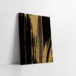 Siyah Altın Soyut Iı | Kanvas Tablo | Cam Tablo | Mdf Tablo | B33097