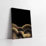 Siyah Altın Soyut Iv | Kanvas Tablo | Cam Tablo | Mdf Tablo | B33099