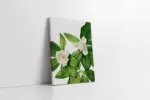 Yeşil Beyaz Çiçekler | Kanvas Tablo | Cam Tablo | Mdf Tablo | B33109