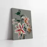 Gri Zeminde Çiçek Iıı | Kanvas Tablo | Cam Tablo | Mdf Tablo | B33112